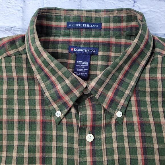 NWT Men's Knightsbridge Wrinkle Resistant Plaid Shirt size XL - Picture 7 of 12
